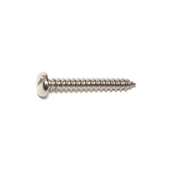 Midwest Fastener Sheet Metal Screw, #8 x 1-1/4 in, 18-8 Stainless Steel Pan Head Slotted Drive, 20 PK 62385 - main